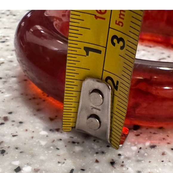 Kenneth Lane Bangle‎ Bracelet Dark Red Lucite Vintage Woman's 1980's EUC - Picture 6 of 9